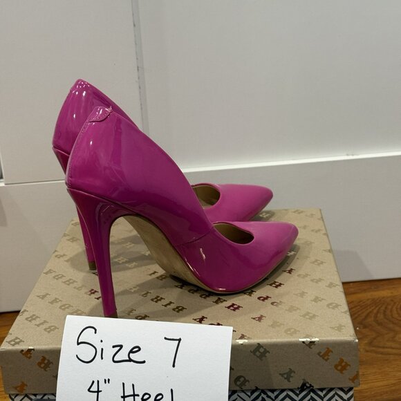 Hot Pink Steve Madden Daisie patent pointed-toe stiletto, size 7 - Picture 3 of 4